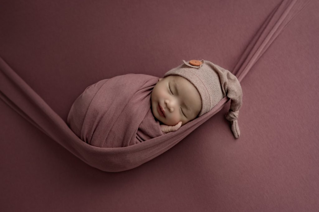 Newborn Photographer North Vancouver Burnaby baby girl in a hammock